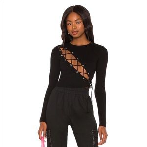 TINA LACE UP SWEATER